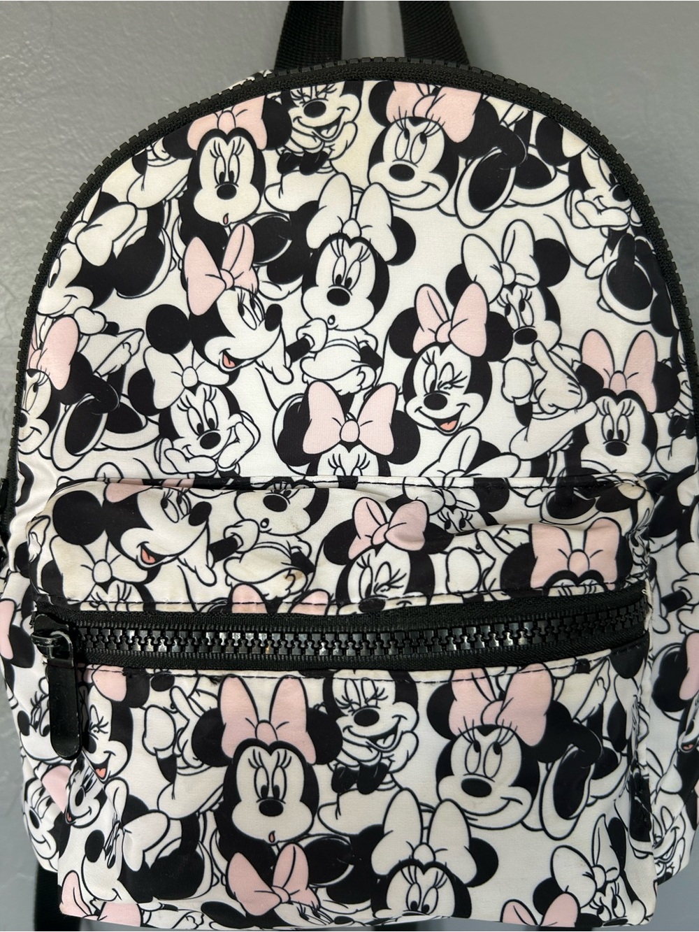 Disney Minnie Mouse Black, White & Pink Mini Backpack